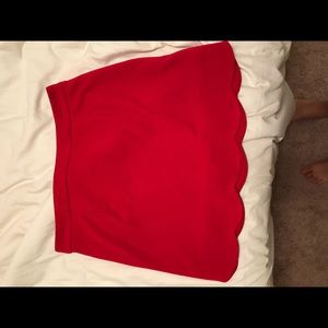 Tobi Scalloped Hem Skirt